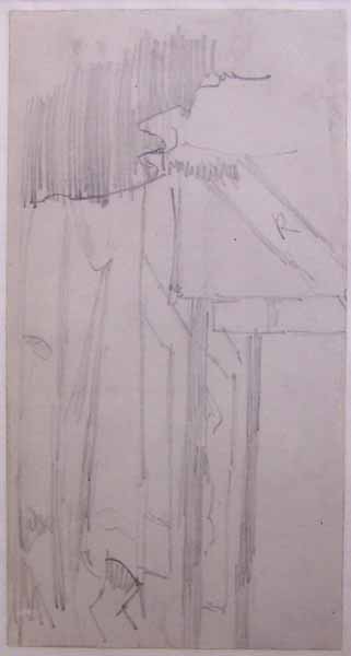 Sketch of Colonnade to Left of Stage